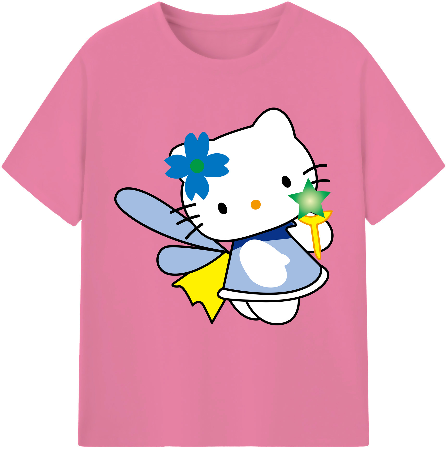 （画像用） Hello Kitty ハローキティ 綿100％半袖Tシャツ（フロントプリント）